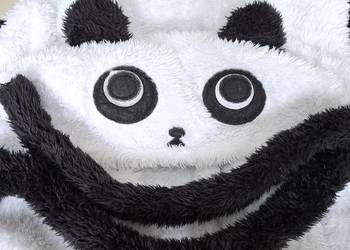 Puszysty szlafrok panda Onesies miękki ciepły