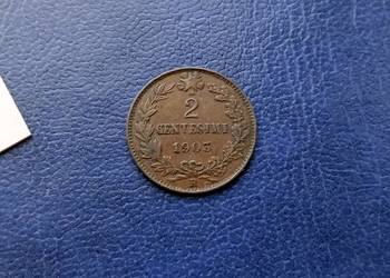 Stare monety 2 centesimi 1903 Włochy