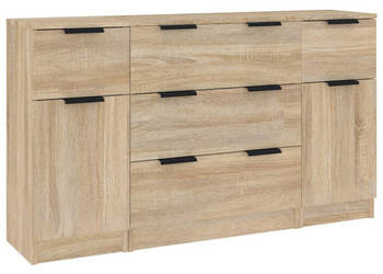 3-cz. zestaw szafek dąb sonoma materiał drewnopochodny WM-3115822