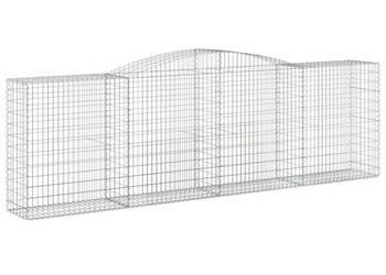 Kosze gabionowe 4 szt 400x50x120/140 cm galwanizowane żelazo WM-3147011