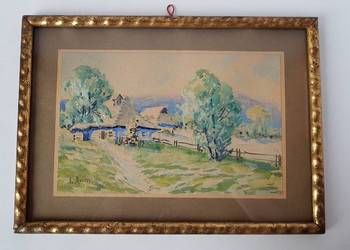 Stara akwarela sygnowana L. Remer (1888-1979)