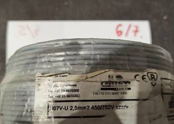 Przewód DY/H07V-U 1x2,5 szary 450/750V