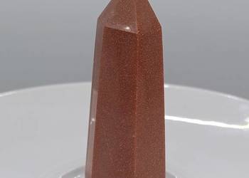 36g Kolekconerski kryształ piasek pustyni obelisk stojący stożek 63mm #39