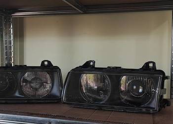 BMW E36 Lampy Black BOSCH Soczewka Regeneracja Szkła Reflektory ładne