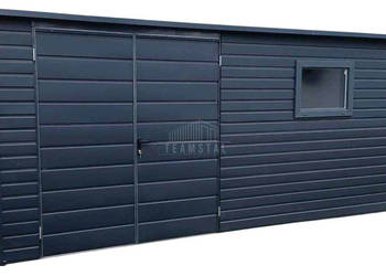 Schowek - domek ogrodowy 5x3m Brama dwuskrzydłowa okno dach TS982