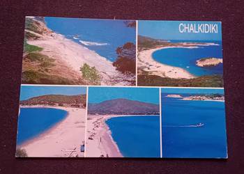 Pocztówka Chalkidiki - Grecja. 2003 r. Z obiegu, znaczek.