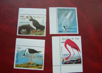 Niger 1985 MNH Mi. 920/23 Fauna Ptaki J. Audubon  a