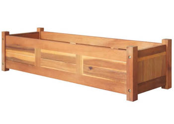 Podwyższone donice 2 szt. drewno akacjowe 100x30x25 cm WM-3057522