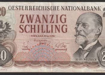 AUSTRIA 20 SCHILLING 1956 - AUER VON WELSBACH - CD