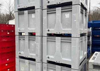 Skrzyniopaleta 120x100, szara na stopach, big box