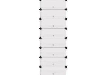 vidaXL Szafka na buty, 10 przegród, biała(SKU:244919)