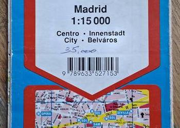 Madrid 1:15 000 plan miasta