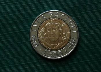 WŁOCHY-500 lirów (1994r.) 500 rocznica urodzin-Luca Pacioli