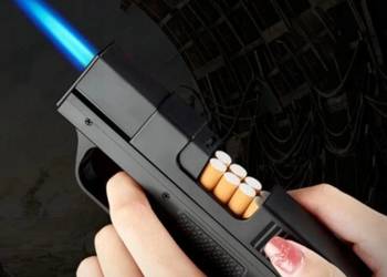 Pistolet papierośnica z zapalniczką