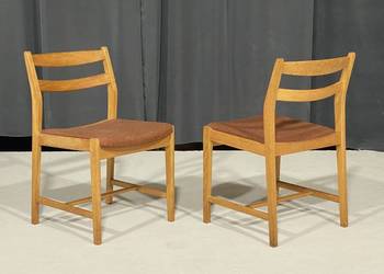 Krzesła drewniane PRL, lata 60/70, styl skandynawski -komplet 2 szt.