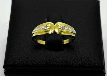 Złoty Pierścionek z Diamentami pr. 585 2,15g R15