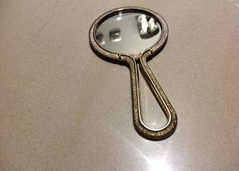 Stare Lusterko do Ręki Sygnowane Złocone