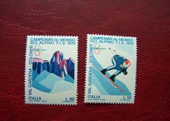 Włochy 1970 MNH Mi. 1303/04 Sport Narciarstwo