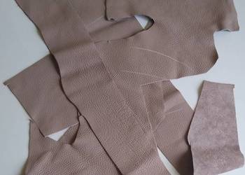 Skóra (386 g) Licowa Włoska duże średnie i małe kawałki odcień Brązowy "bru