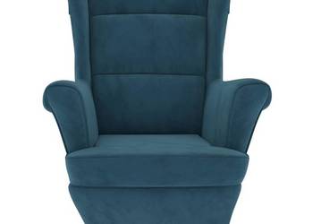 vidaXL Fotel niebieski, aksamitny(SKU:324058)