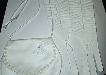 Torebka I rękawiczki komunijne