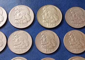 Stare monety 10 złotych 12 monet Kościuszko Kopernik każda inna PRL Polska