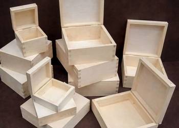 Pudełka drewniane komplet 11 sztuk