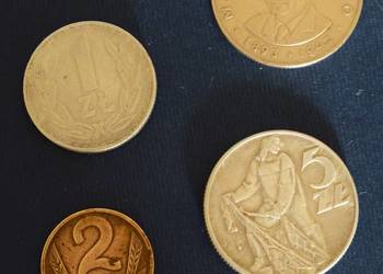 Monety PRL z lat 70 tych. Rybak , M. Nowotko plus gratis