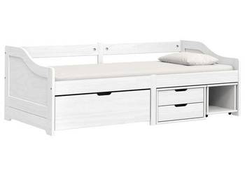 vidaXL Łóżko dzienne, 3 szuflady, IRUN, białe, 90x200 cm, sosna(SKU:3185214