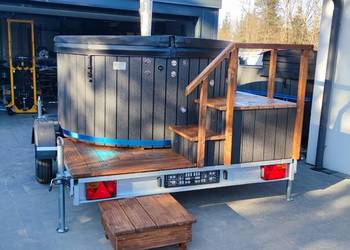 Balia jacuzzi na przyczepie własny biznes pod wynajem