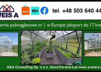 Szklarnia profil 40x40mm 3x4m Victoria waga 145kg poliwęglan