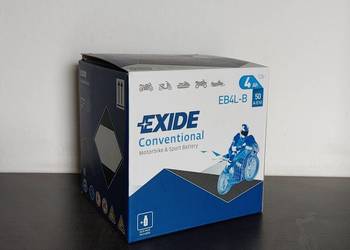 Akumulator motocyklowy EXIDE EB4L-B YB4L-B 12V 4Ah 50A EN P+