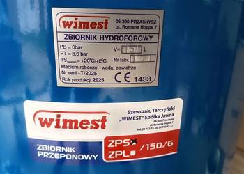 Wimest 150l nowy zbiornik hydroforowy przeponowy