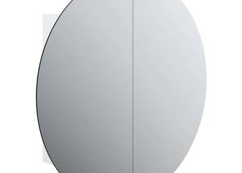 vidaXL Szafka łazienkowa z lustrem i LED, biała(SKU:345587)