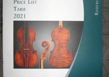 Roderich Paesold Bows, Cellos, Violins Price List 2021 catalog - katalog