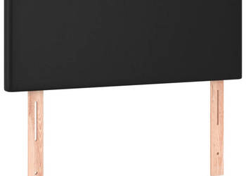 Zagłówek do łóżka z LED czarny 80x5x78/88 cm sztuczna skóra WM-3121404