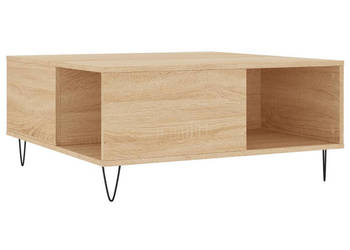 Stolik kawowy dąb sonoma 80x80x365 cm materiał drewnopochodny WM-830783