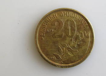 Moneta 20 Drachm 1992 ( Grecja )