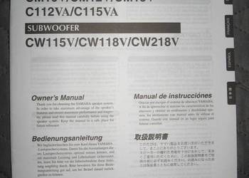 YAMAHA Owner's Manual C112V / C115V / C215V / CM10V / CM12V / CM15V