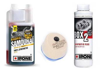Olej IPONE Truskawka SAMOURAI BOX Filtr Honda CR125 Honda CR