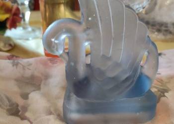 Świecznik błękitny łabędź szło kryształowe Świecznik błękitny łabędź szło kryształowe