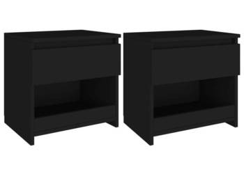 Szafki nocne 2 szt. czarne 40x30x39 cm materiał drewnopochodny WM-803446