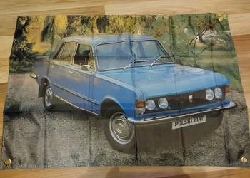 Baner reklamowy billboard plakat90x60cm mocny Fiat 125p FSO 126p martini ra