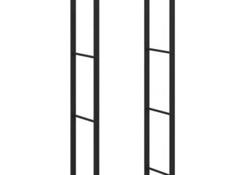 vidaXL Stojak na drewno, matowy czarny, 50x28x132 cm(SKU:350306)