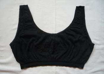 NOWY Czarny biustonosz S/36 M/38 top active sportowy fitnes
