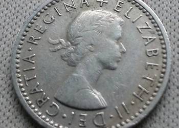 WIELKA BRYTANIA-SIX PENCE-1957 r