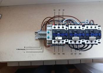 Układ rozruchowy gwiazda trójkąt do silników o mocy 11KW