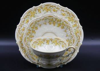 Komplet śniadaniowy Sorau Żary, piękne reliefy, stan witrynowy, 1928 - 45