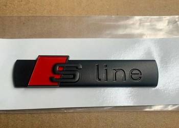 NOWY klejany znaczek S LINE SLINE czarny mat matowy