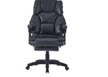 Fotel Obrotowy Biurowy z Podnóżkiem Mission 819 Czarny